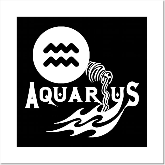 Aquarius Star Sign Wall Art by Jambo Designs